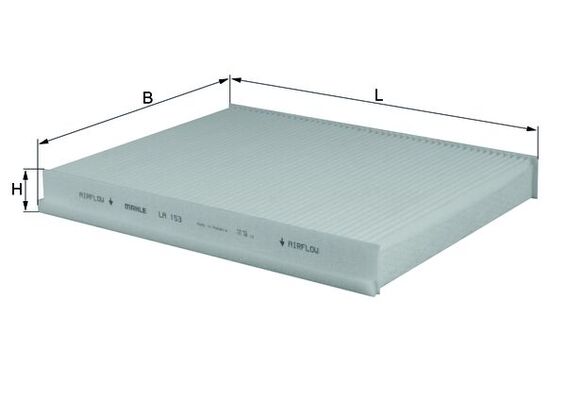 MAHLE LA153. - Салонный фильтр