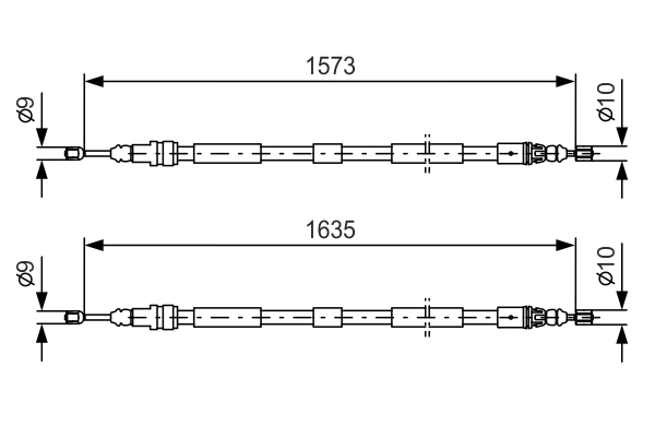 BOSCH 1 987 477 615 - Трос ручника
