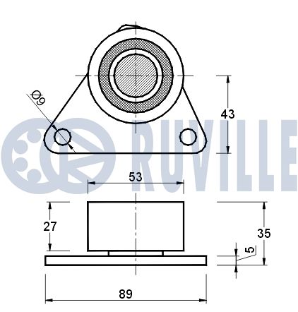 RUVILLE 540190 - Обводной ролик ГРМ