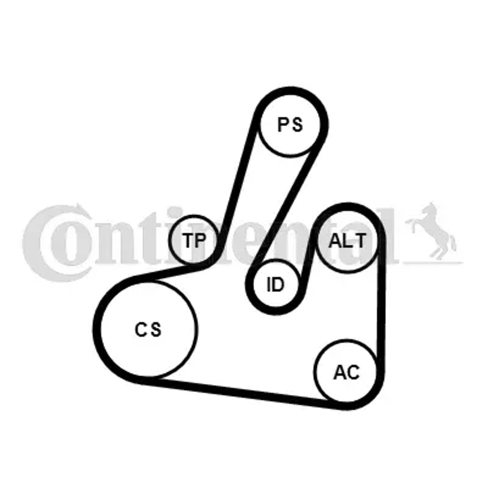 CONTITECH 6PK1705K2 - Комплект поликлинового ремня