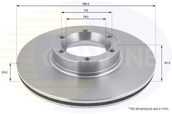 COMLINE ADC0263V - Тормозные диски