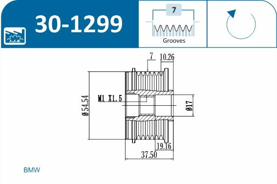 IJS GROUP 30-1299 - Шкив генератора