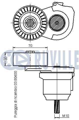 RUVILLE 542381 - Натяжитель ремня генератора