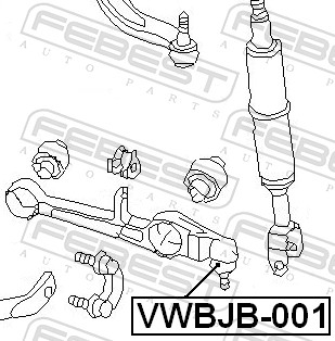 FEBEST VWBJB-001 - Ремкомплект шаровой опоры