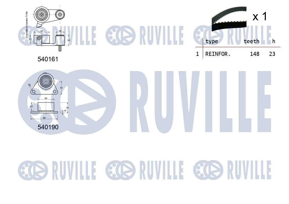 RUVILLE 550213 - Комплект ГРМ