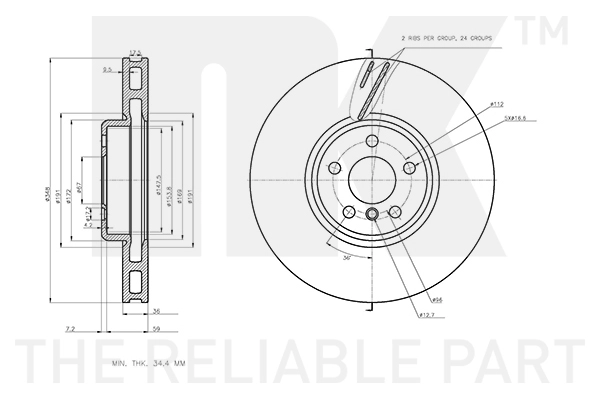 NK 3415127 - Тормозные диски
