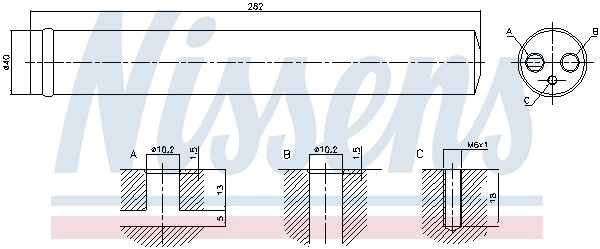 NISSENS 95525 - Осушитель кондиционера