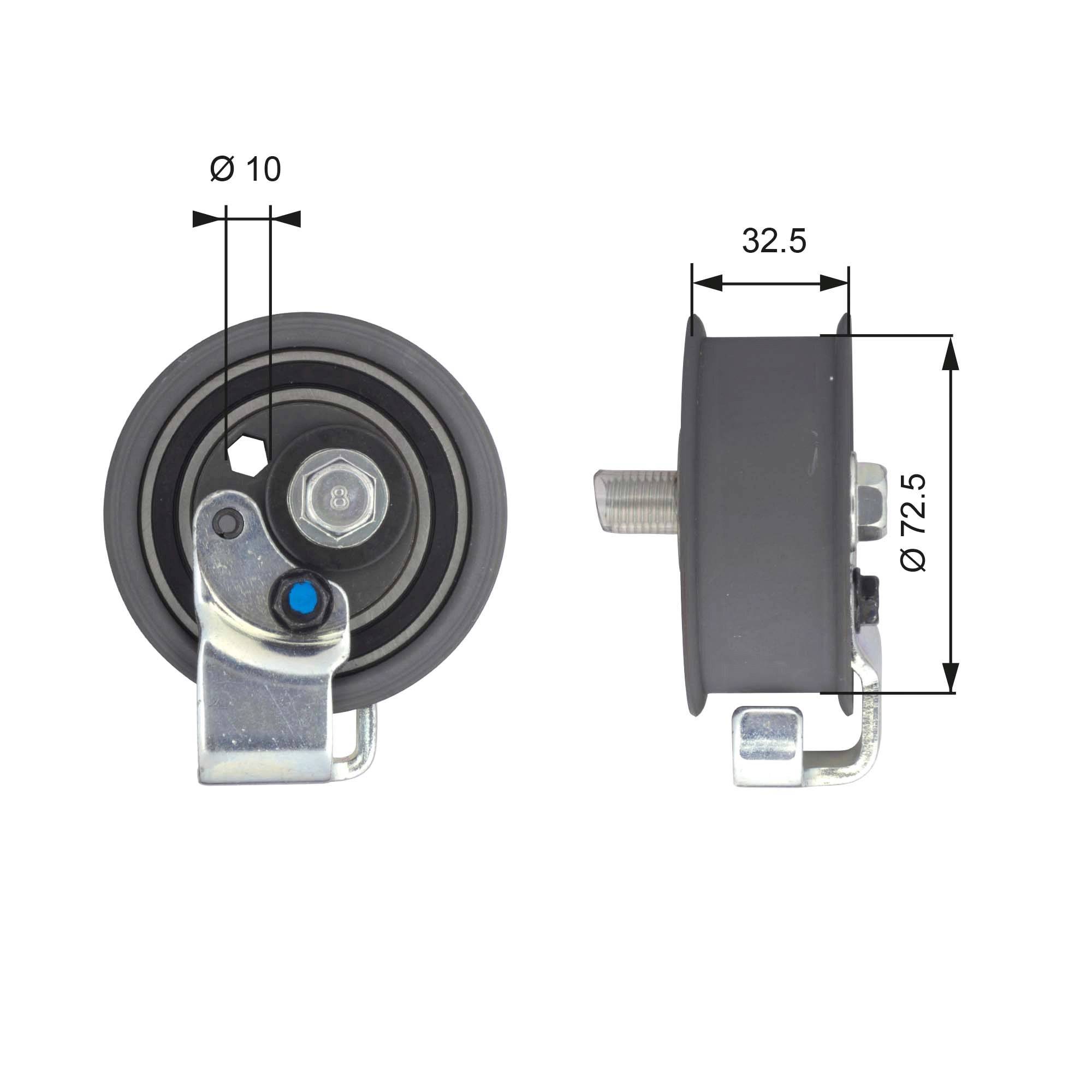 GATES T43065 - Натяжной ролик ГРМ