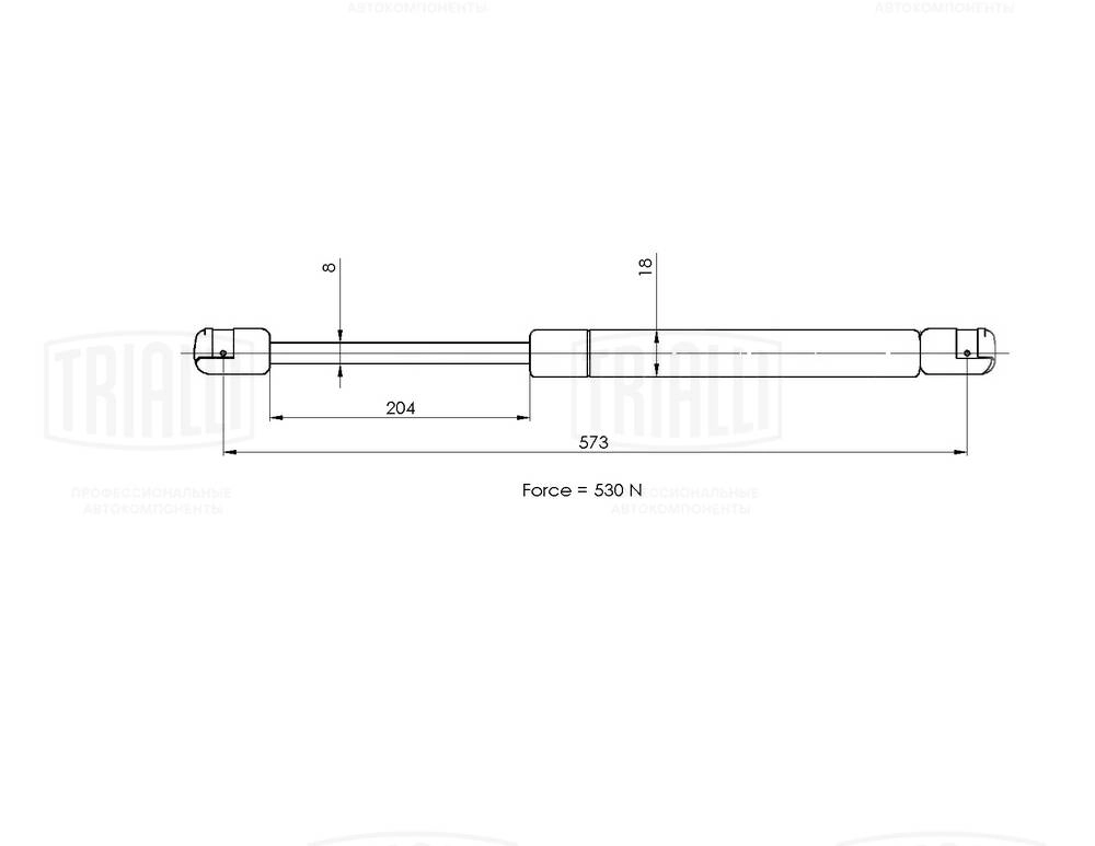 TRIALLI GS2118 - Амортизатор багажника