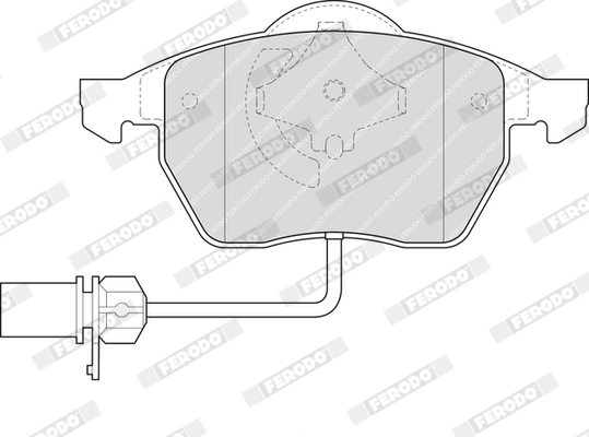 FERODO FDB1323 - Комплект тормозных колодок, дисковый тормоз PREMIER ECO FRICTION