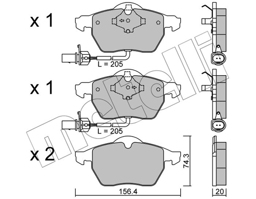 METELLI 22-0314-0 - Тормозные колодки 