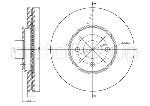 METELLI 230825C - Тормозные диски