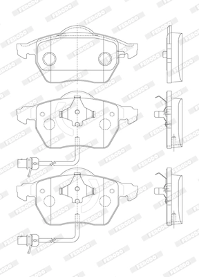 FERODO FDB1717 - Комплект тормозных колодок, дисковый тормоз PREMIER ECO FRICTION
