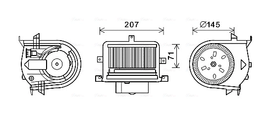 AVA QUALITY COOLING VN8350 - Моторчик печки