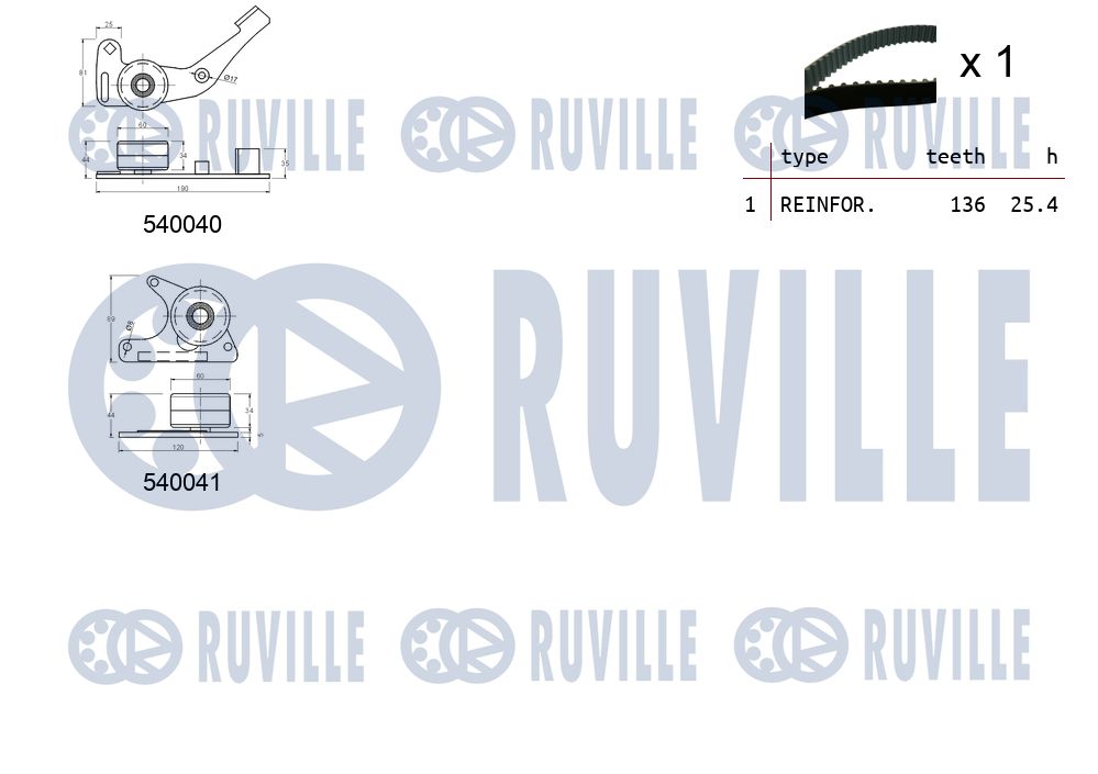 RUVILLE 550066 - Комплект ГРМ