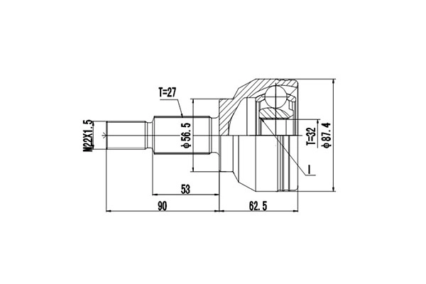 DYNAMATRIX DCV850079 - ШРУС