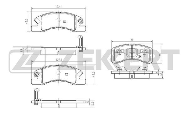 ZEKKERT BS-2093 - Тормозные колодки 