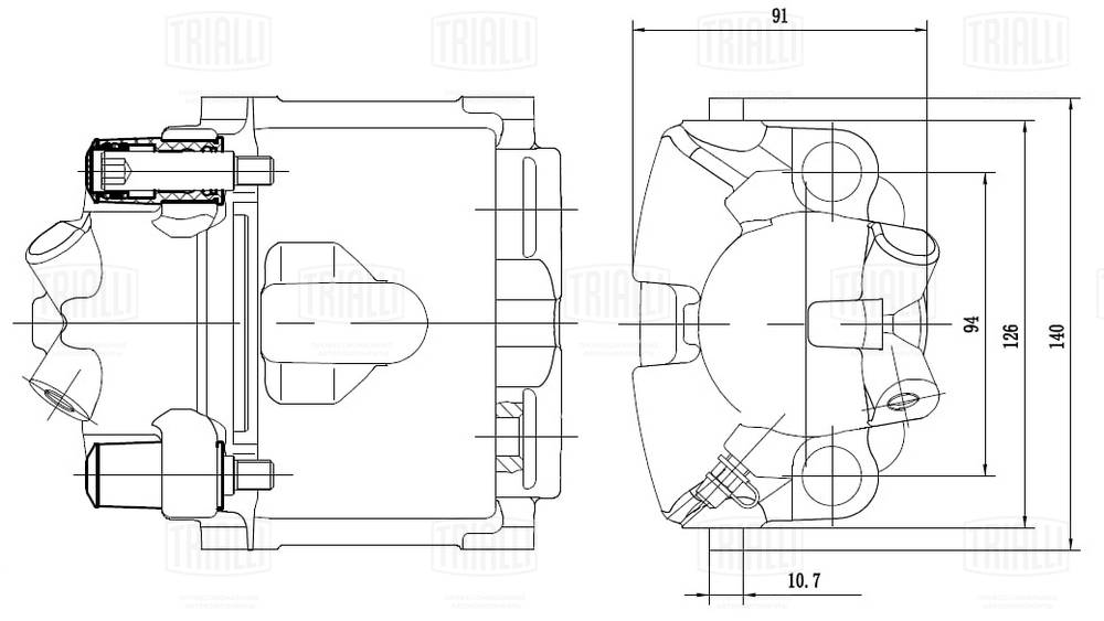TRIALLI CF 103560 - Тормозной суппорт