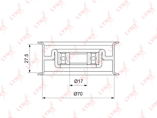 LYNXAUTO PB-5137 - Натяжной ролик