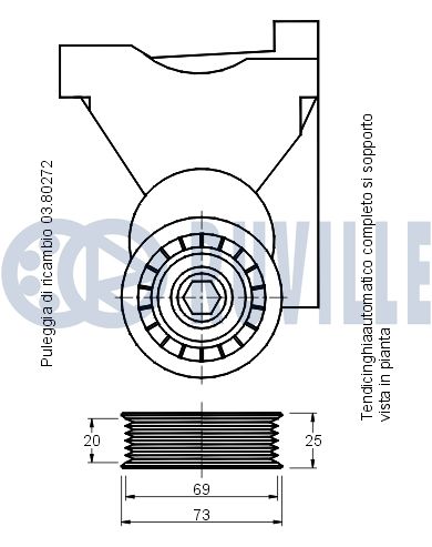RUVILLE 541300 - Натяжитель ремня генератора