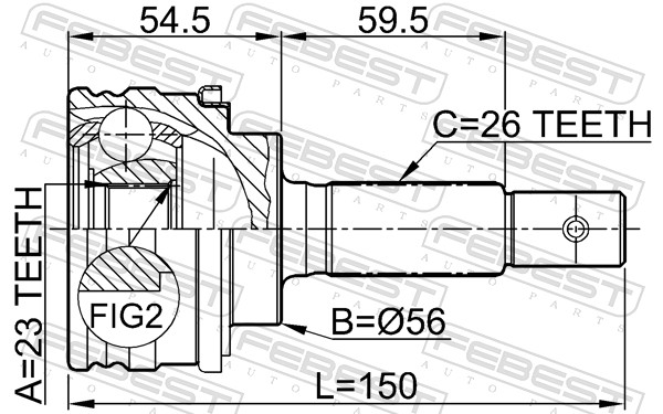 FEBEST 0110037 - ШРУС