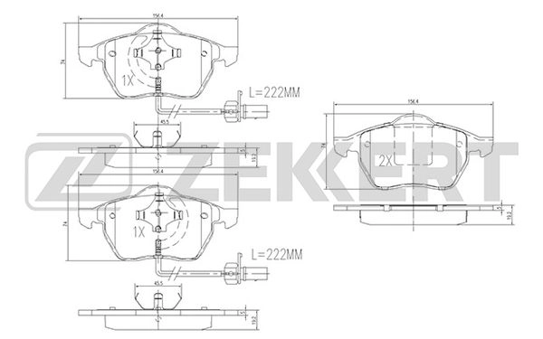 ZEKKERT BS-1131 - Тормозные колодки 