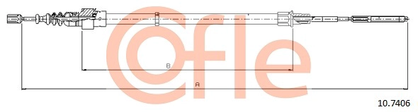COFLE 92.10.7406 - Трос ручника