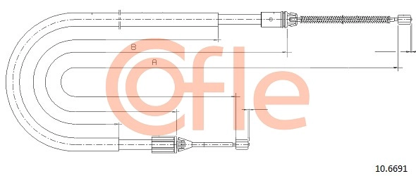 COFLE 92.10.6691 - Трос ручника