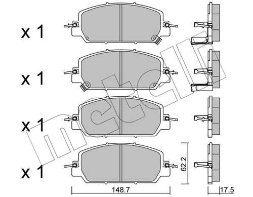 METELLI 22-1153-0 - Тормозные колодки 