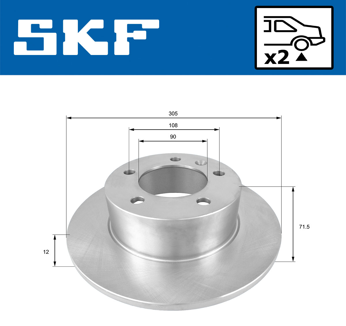 SKF VKBD 90048 S2 - Тормозные диски