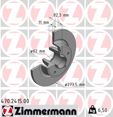 ZIMMERMANN 470.2415.00 - Тормозные диски
