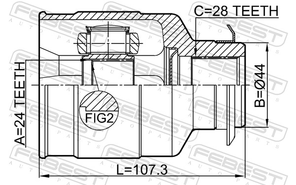 FEBEST 1211-CRE20RH - ШРУС