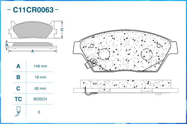 CWORKS C11CR0063 - Тормозные колодки 