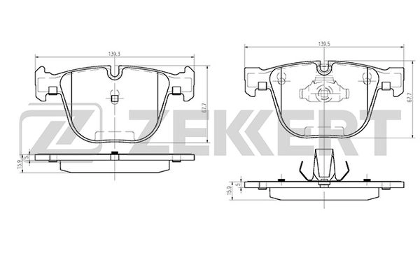 ZEKKERT BS-1021 - Тормозные колодки 