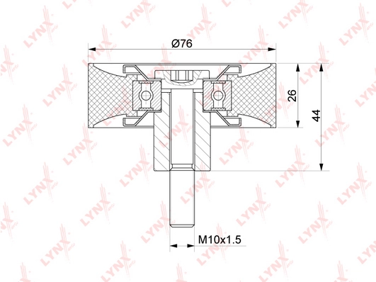 LYNXAUTO PB-7163 - Ролик обводной приводного ремня