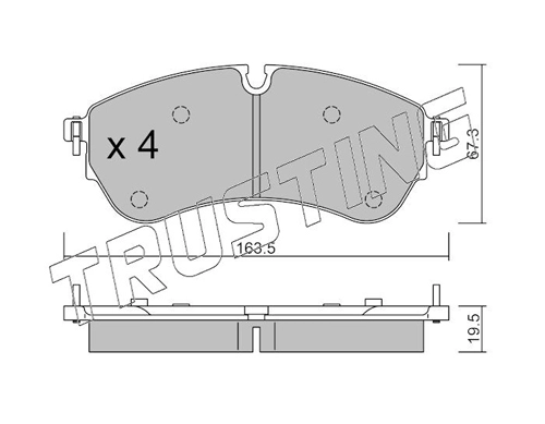 TRUSTING 1173.1 - Тормозные колодки 