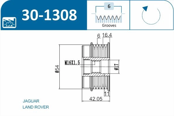 IJS GROUP 30-1308 - Шкив генератора