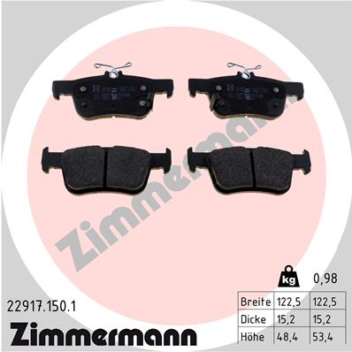 ZIMMERMANN 22917.150.1 - Тормозные колодки 