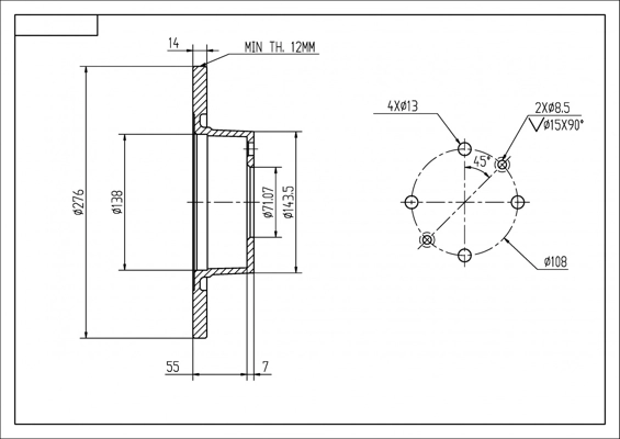 HART 223 506 - Тормозные диски