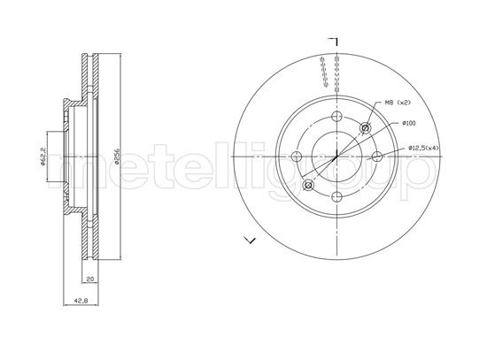 METELLI 23-1870C - Тормозные диски