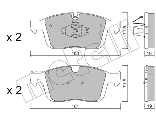METELLI 22-1188-0 - Тормозные колодки 