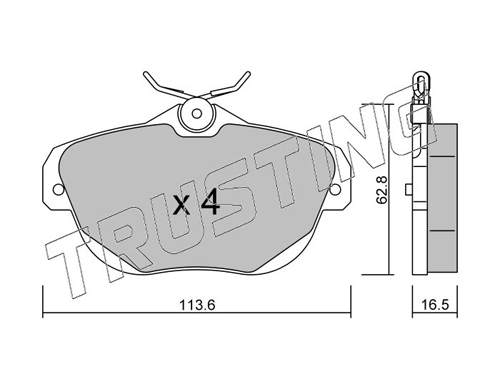 TRUSTING 873.0 - Тормозные колодки 