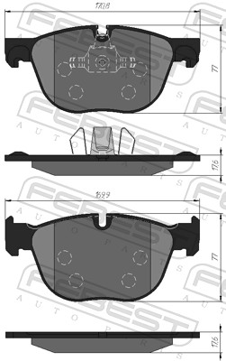 FEBEST 1901-E70F - Тормозные колодки 