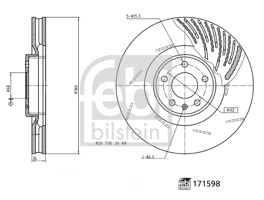FEBI BILSTEIN 171598 - Тормозные диски