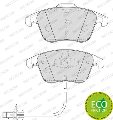 FERODO FDB4045 - Комплект тормозных колодок, дисковый тормоз FUSE+ Technology