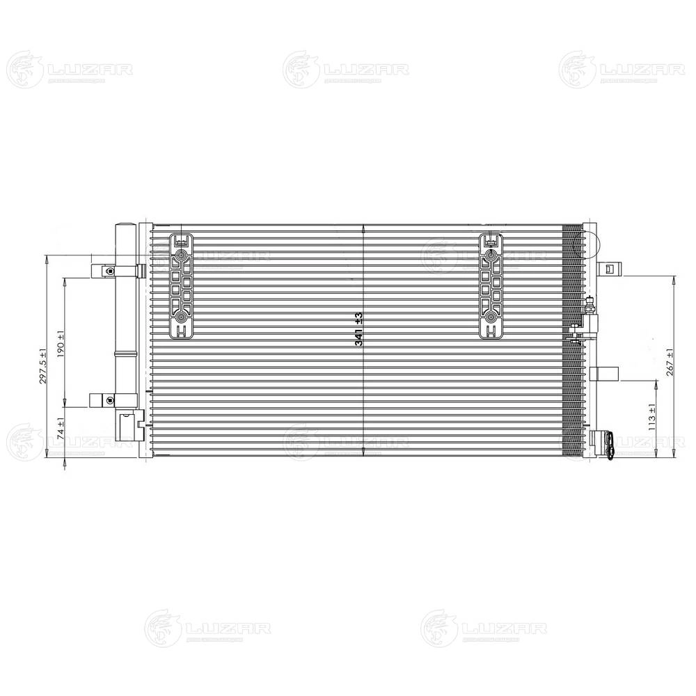 LUZAR LRAC 18180 - Радиатор кондиционера