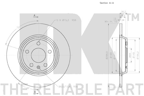 NK 2047129 - Тормозные диски