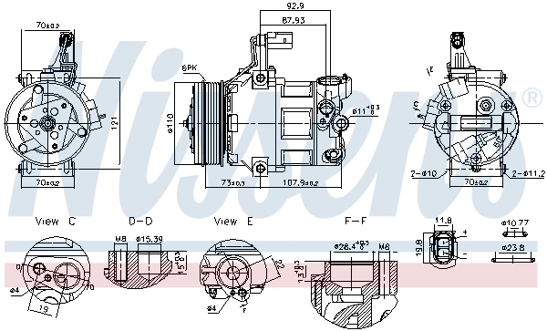NISSENS 891034 - Компрессор кондиционера