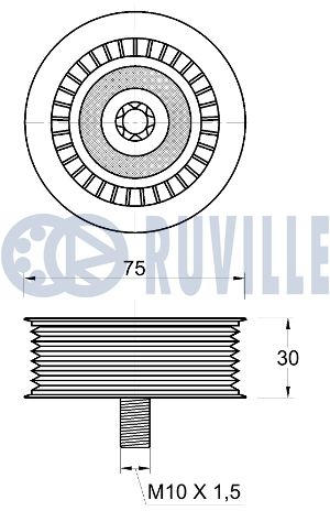 RUVILLE 542740 - Ролик обводной приводного ремня
