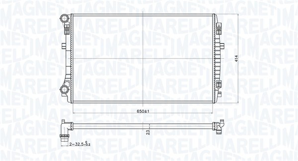 MAGNETI MARELLI 350213173400 - Радиатор охлаждения